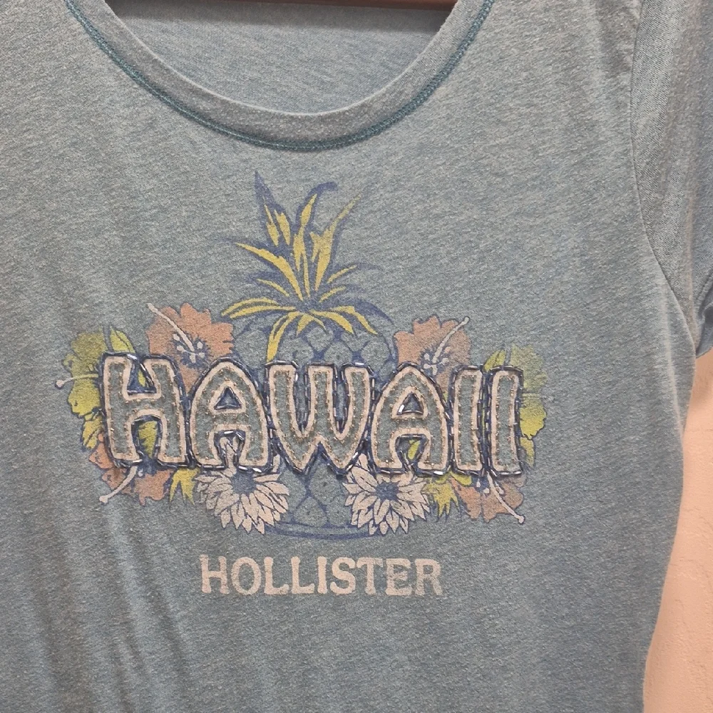 Hollister Blue Fitted Short Sleeve Tee - Picture 2 of 12